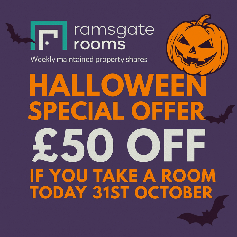 special offer for Halloween £50 off Ramsgate Rooms
