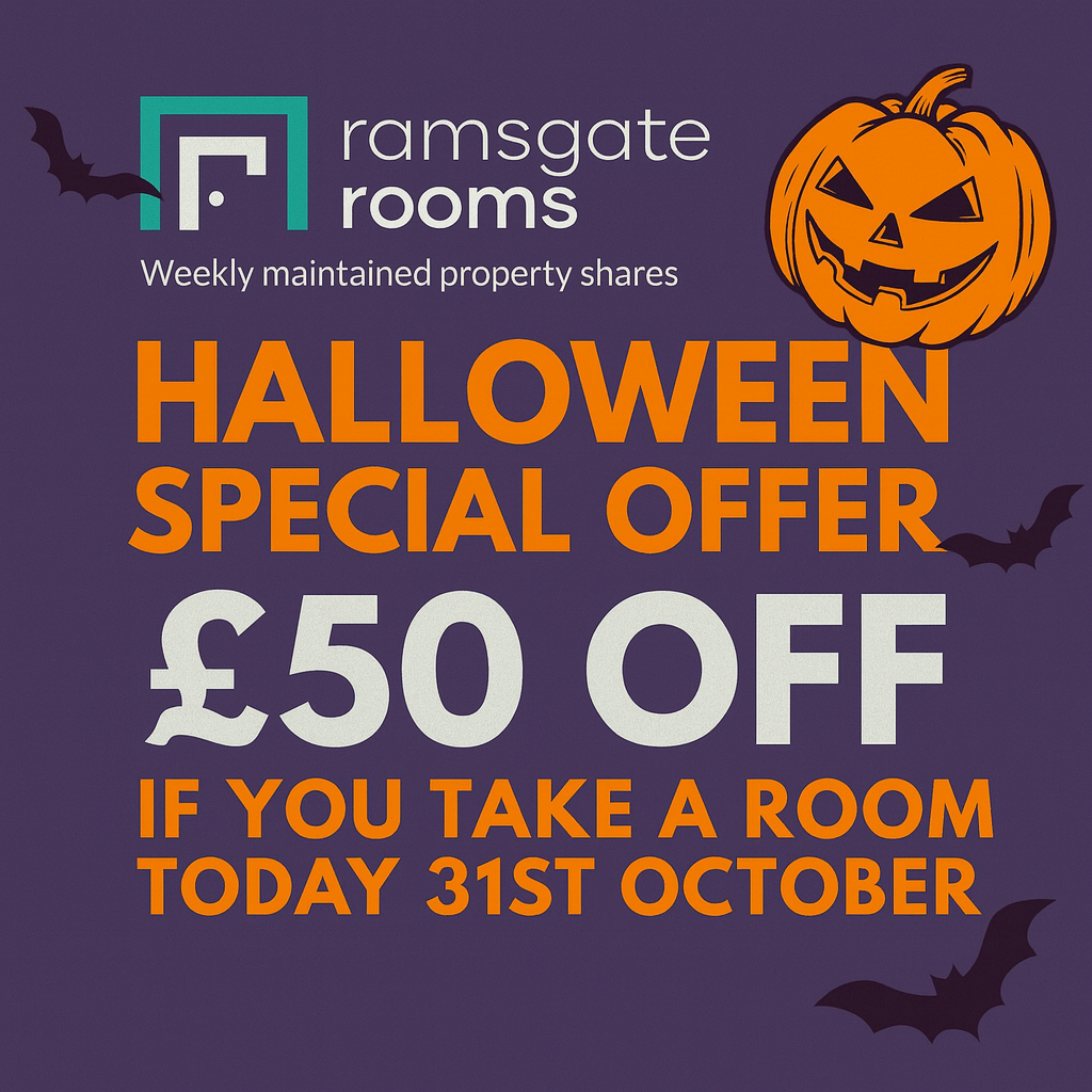 special offer for Halloween £50 off Ramsgate Rooms